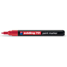 EDDING 791 rudá Permanentní pero s kulatým hrotem 1-2mm / barva rudá