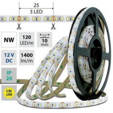 LED pásek SMD2835 NW, 120LED, 50m, 12V, 14 W/m MCLED ML-121.815.60.2