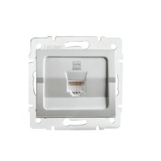 Datová zásuvka LOGI RJ45Cat 6 Jack 25227 Kanlux stříbrná