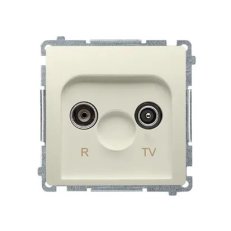 Zásuvka R-TV průběžná 10 dB, 1x vstup: 5-862 MHz béžová BMZAP10/1.01/12