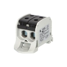 Svorka univerzální RKA 50 1/4 L S 150A 1P 4x vstup AL/CU černá DIN/panel 1006019