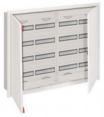 Zapuštěná rozvodnice ABB U54R4 -192M s dveřmi