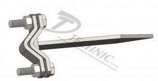 DUZ sš 350 Držák ochr. úhelníku střed.špička - L=350 mm DT TECHNIC 102072