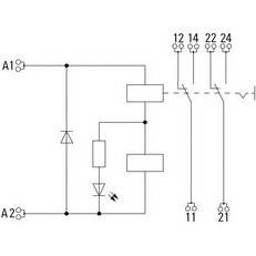 Reléový modul DRIKITP 24VDC 2CO LD/PB WEIDMÜLLER 2576190000