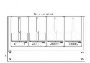 Konstrukce elektroměrová 4-12, 1-řadá, plastové panely SCHRACK CSIL125412