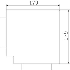 OBO AXM AP15065 blc Plochý roh LE 175x65x175 čistě bílá