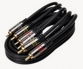 Audio / Video Cinch kabel, 1,5 m, černý