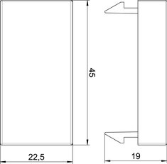 OBO ADP-B RW0.5 Zaslepovací kryt 1/2 modul, 45x22,5mm, čistě bílá