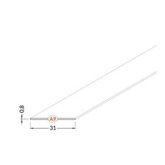 FKU78-A9-1M-W(OP) Plexi A9 opálové pro FKU78, 1m FK TECHNICS 4739582