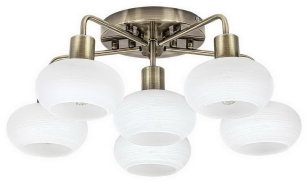 Sorina E14 6x 40W IP20 patinovaná mosaz RABALUX 3918
