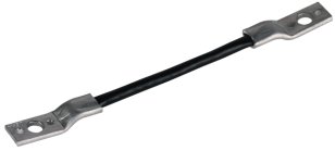 Lano pro přemostění Cu 16mm2 L 00mm s dvěma kabelovými oky, otvor 10,5 a 2x6,5mm