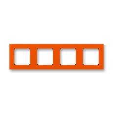 LEVIT Čtyřrámeček oranžová/kouř. černá ABB 3901H-A05040 66