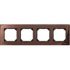 Merten Rámeček čtyřnásobný M-Elegance, Mahogany Brown SCHNEIDER MTN4040-3215