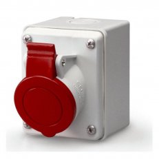 Nástěnná zásuvka EUREKA, rovný box 3P+N+E, 16A, 6h/380-415V, IP44 SCAME 522.1657