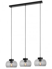 Závěsné svítidlo CROMA SU 3x42W E27 LN BLACK/SMOKEY REDO 01-3068