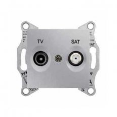 Sedna Zásuvka TV/SAT průběžná 4dB, Aluminium SCHNEIDER SDN3401960