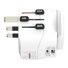 Cestovní adaptér PRO Light USB AC30PD World UK+USA+Austrálie/Čína USB A+C