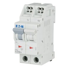 PLI-C16/1N Jistič PLI (bezšroubové svorky nahoře) char C 1+N-pólový 10kA 16A