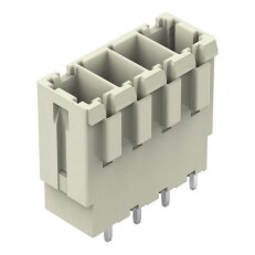 Konektor s pájecími piny THT pájecí kontakt 1,0x1,2 mm rovné světle šedá 4pól.