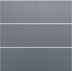 Středový kryt 6xbezpot.tlačítko 24V-ALU STEEL GREY NIKO 220-60050