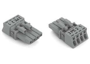 Zdířka 4pól. Kód. B šedá WAGO 890-244/062-000