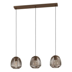 Závěsné svítidlo ESPINAL E27 bronz 3X40W IP20 EGLO 901098