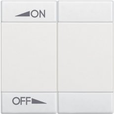 BTICINO LIVINGLIGHT MYHOME KRYTKA SPÍNAČE NEPODSVĚTLENÁ S TEXTEM ON/OFF 2M BÍLÁ