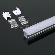 Aluminum Profil 2000 x 23 x 15.5mm Milky, VT-8107 V-TAC SKU3351