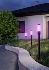 Zapichovací ZANCARO 1 SET 3x LED-RGB 3X1W IP44 černá/bílá EGLO 902043