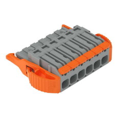 1vodičová pružinová svorkovnice, Páčka, Push-in CAGE CLAMP, Šedá