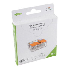 Páčková spojovací svorka 3x 0,5-6 mm2 (CYA) WAGO 221-613/995-008