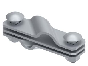 Diagonální svorka na drát, pásku a tyč d16mm, 8/10mm, páska 40mm, StZn 112212