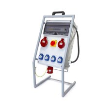 Zásuvková skříň FAMATEL vf62520 IP54 jištěná s chráničem 63/4/003-A na stojanu