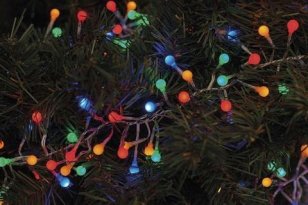 LED vánoční řetěz - ježek, 2,4m, multicolor, časovač