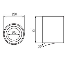 Přisazené bodové svítidlo BORD ONE DLP-50-W, KANLUX 28784