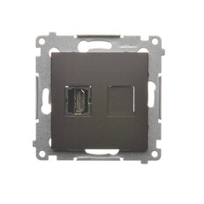 Zásuvka HDMI, hnědá matná metalizované DGHDMI.01/46
