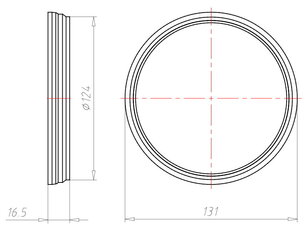 Prodlužovací prstenec, HaloX 100, výška 10 mm, do betonu KAISER 1281-21