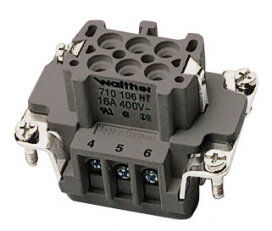 Vložka konektoru BHT 6 se šroubovými dutinkami WALTHER 710106HT