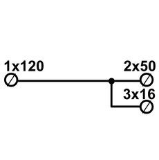 Distribuční blok DTB 120/2x50+3x16 šedý ELEKTRO BEČOV UB12050.21