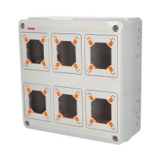 Famatel 3966 Skříň 3966 ACQUA Combi IP65, 6 otvorů, bez modulů, 330x330x130mm