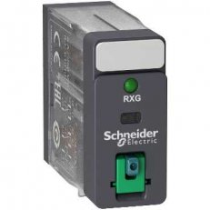 Schneider RXG22FD Relé Zelio RXG,2 C/O,5 A,110V DC,testovací tlačítko a LED