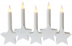 Vánoční svícen hvězdy LED, baterie