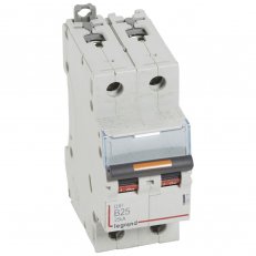 DX3 JISTIČ, 2 PÓLOVÝ, CHAR. B,25A 25KA LEGRAND 409718