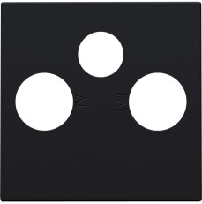 Středový kryt TV+R+SAT-BLACK COATED NIKO 161-69551