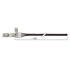 Připojovací konektor double white LED pásků 10 mm, 3 piny MCLED ML-112.003.21.4