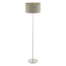 Stojací svítidlo MASERLO matný nikl/šedohnědá-zlatá 60W IP20 EGLO 95171