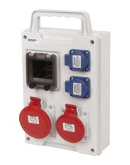 Zásuvková skříň EB 201010.V /4M EasyBOX IP44 pouze vydrátovaná, držadlo eb380
