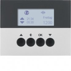 KNX RF žaluziový časový spínač, quicklink, K.5, alu mat, lak. BERKER 85745177