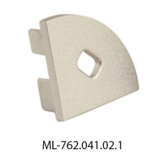 McLed ML-762.041.02.1 Koncovka pro RS s otvorem, stříbrná barva, 1 ks