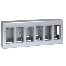Nástěnná krabice SIMON 500 6×S500 12×K45 hliník KONTAKT SIMON 51000006-033